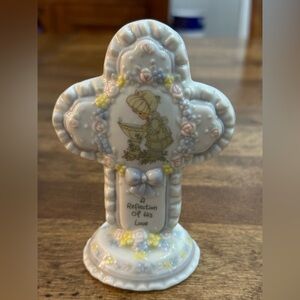 Precious Moments Vintage 1995 Cross A Reflection Of His Love Porcelain